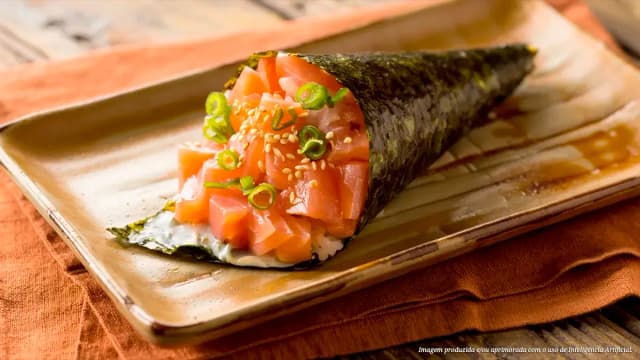 Temaki de Salmão Cru