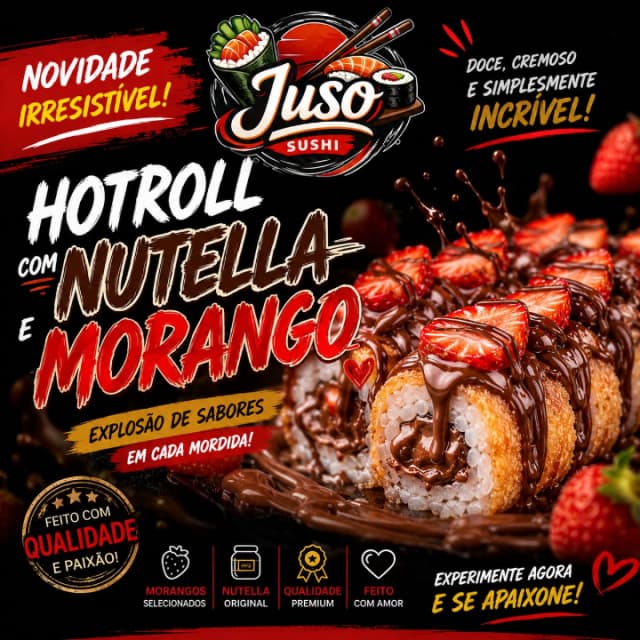 Hot Roll c/ Mor e Avelã